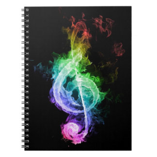 music theme spiral notebook