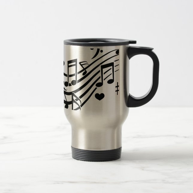 Music Theme Travel Mug (Right)