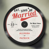 Music Theme Vintage Retro Vinyl 70s Wedding