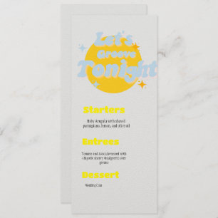 Music Theme Wedding Menu