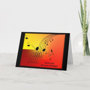 Music themed birthday greeting cards