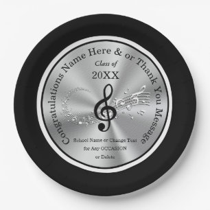 Music Themed Graduation Party Ideas, Music Note Paper Plate