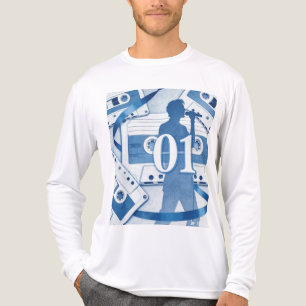 Music-Themed Long Sleeve Graphic Tri-Blend Shirt