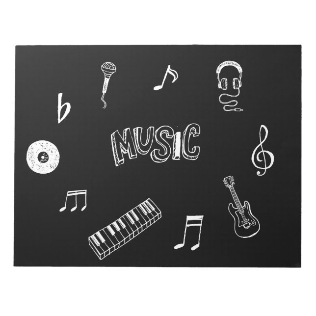 Music Themed Notebook Notepad (Front)