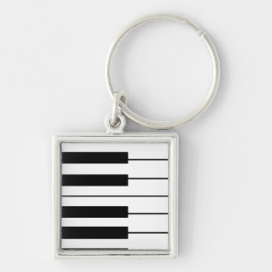 music-themed piano keys key ring