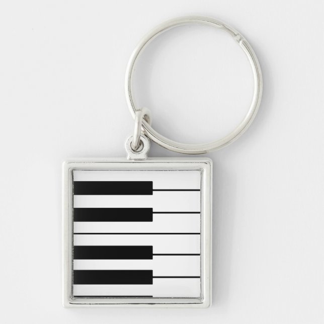 music-themed piano keys key ring (Front)
