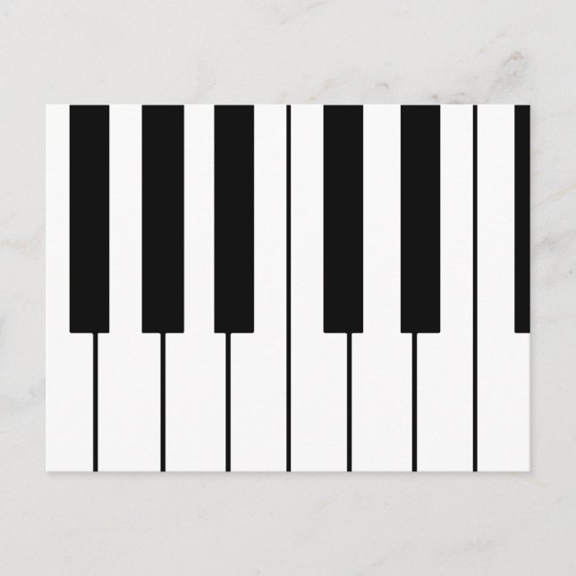music-themed Piano keys Postcard (Front)