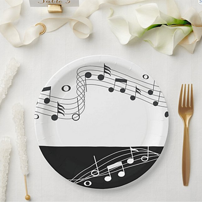 Music Themed Picnic & Party 7" Paper Plates (Creator Uploaded)