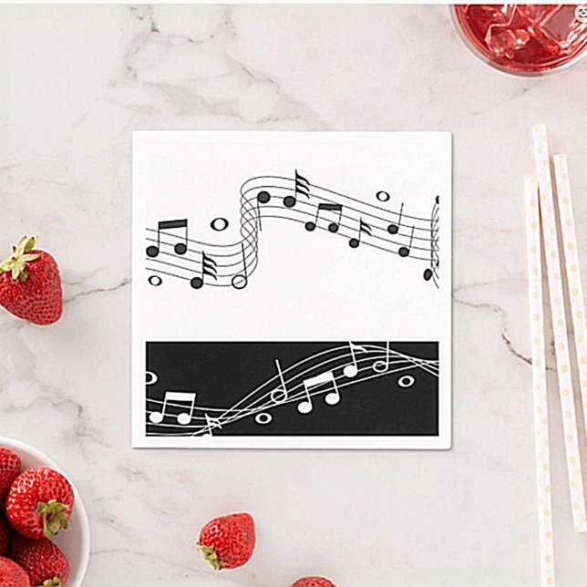 Music Themed Picnic & Party Cocktail Napkins (Creator Uploaded)