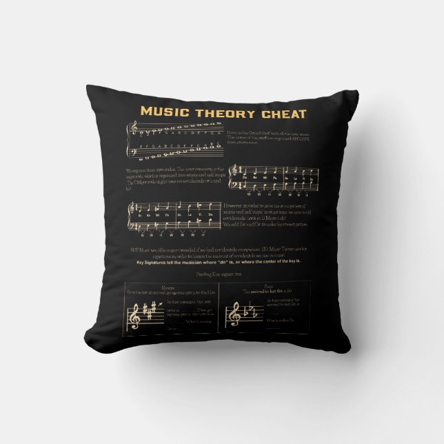 Music Theory Graphic Cushion (Front)