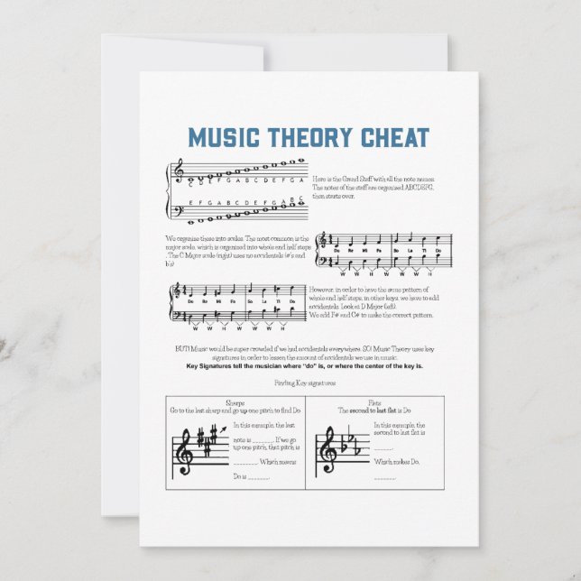 Music Theory Invitation (Front)