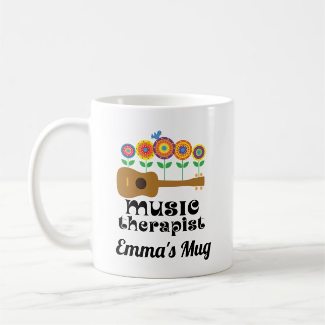 Music Therapist Gift Coffee Mug (Left)