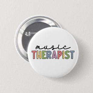 Music Therapist Retro Music Therapy Gifts 6 Cm Round Badge