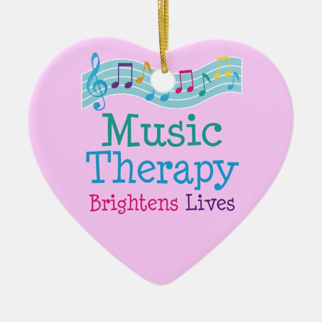 Music Therapy Brightens Lives Ceramic Tree Decoration (Front)
