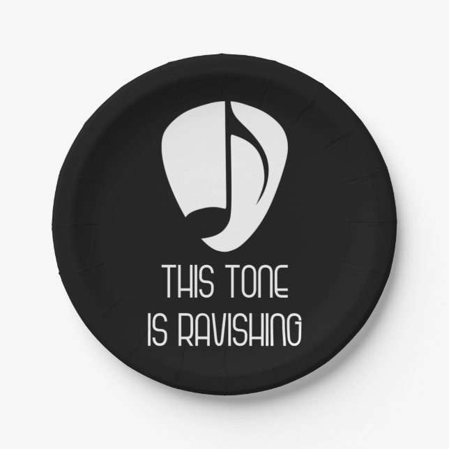 Music This Tone Is Ravishing Paper Plate (Front)