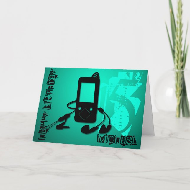 Music to the ears 15th Birthday personalised card (Front)