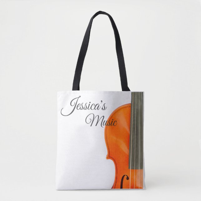 Music Tote Bags for Violin Players (Front)