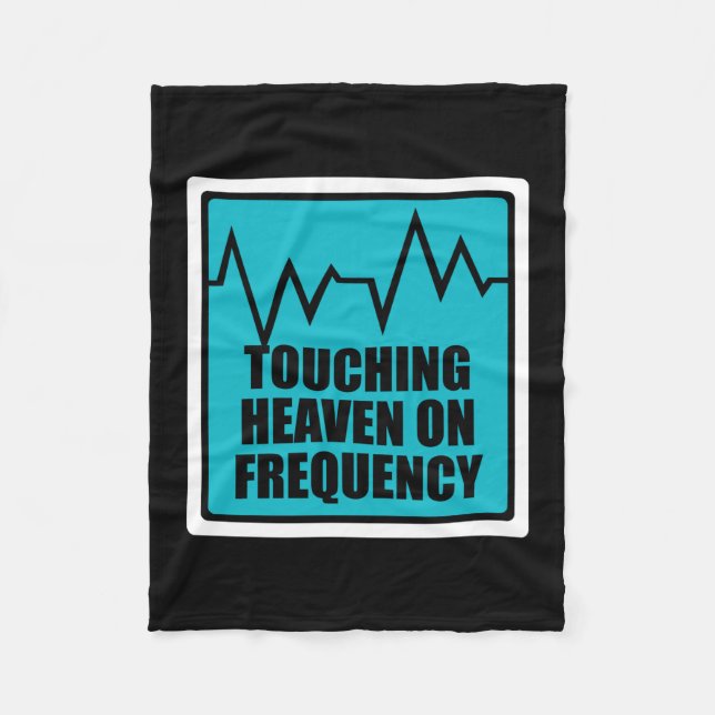 Music Touching Heaven On Frequency Fleece Blanket (Front)