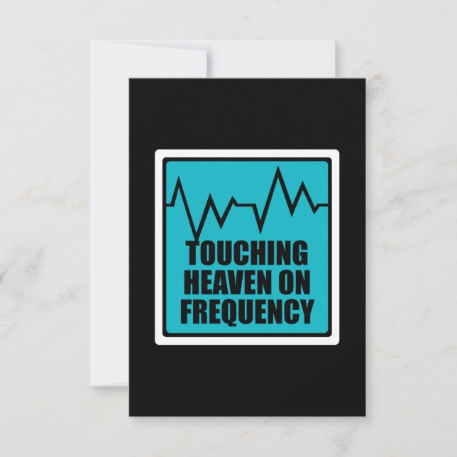 Music Touching Heaven On Frequency RSVP Card (Front)