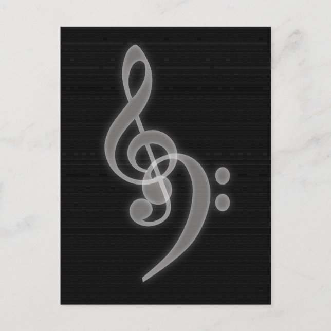 Music - Treble and Bass Clef - Postcard (Front)