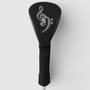 Music - Treble Bass Clef Golf Head Cover