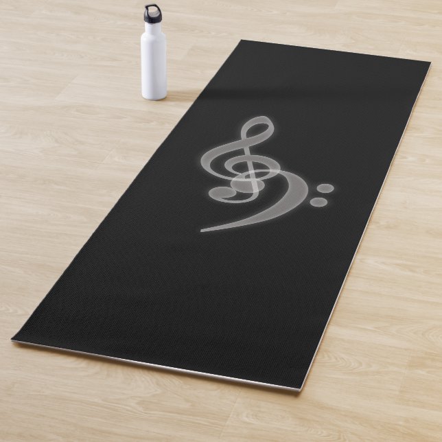 Music - Treble Bass Clef Yoga Mat (In Situ)