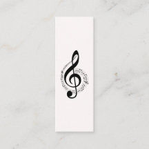 Music Treble Clef Chrome Personalised Mini