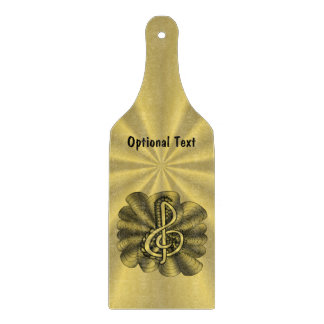 Music Treble Clef Gold Customised Cutting Board
