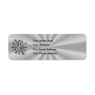 Music Treble Clef Silver