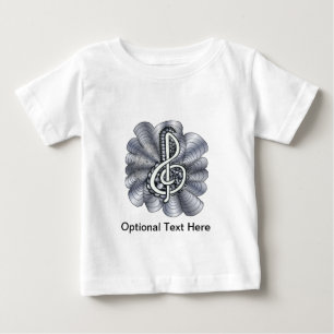 Music Treble Clef Silver Baby T-Shirt