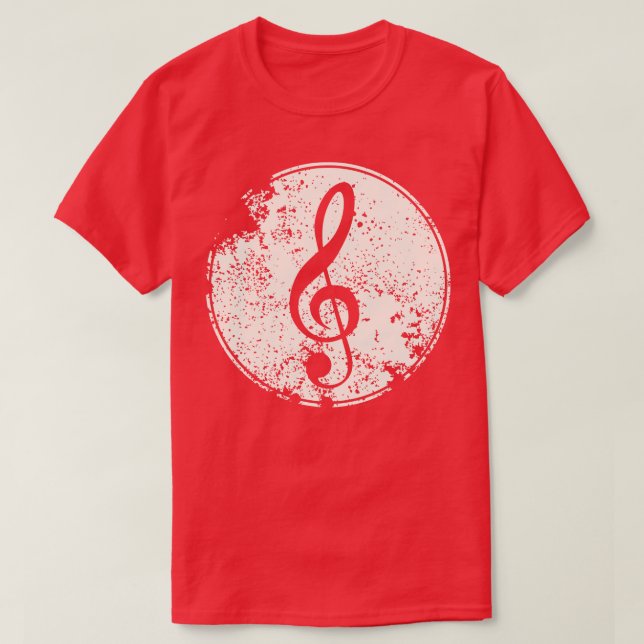 Music Treble Clef T-Shirt (Design Front)