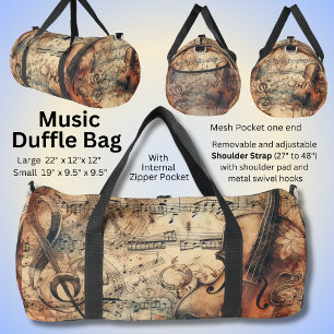 Music Treble Clef  & Violin Duffle Bag