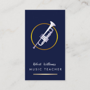 Music Trumpet Instrument Bass Band  Musician Business Card