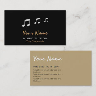 Music Tutor Business Cards