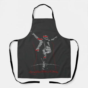 Music Typography Art Modern Music Lover Design Apron