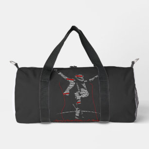 Music Typography Art Modern Music Lover Design Duffle Bag