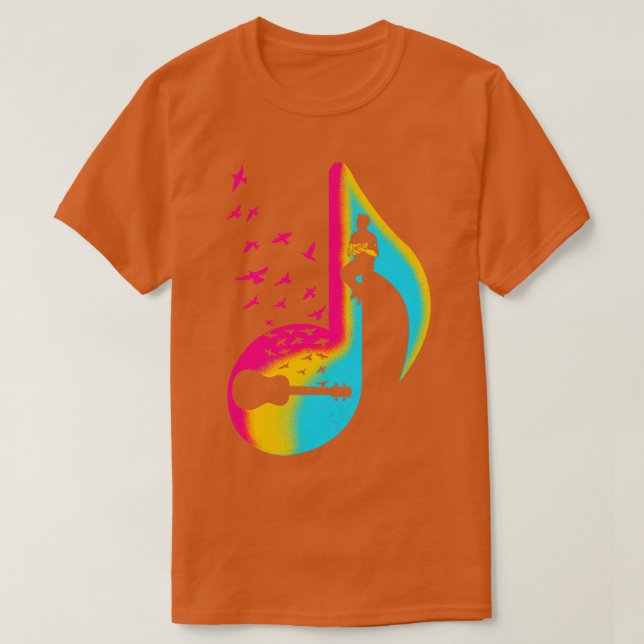 Music Ukulele Player T-Shirt (Design Front)