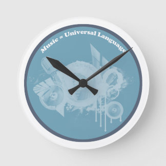 Music Universal Language Round Clock