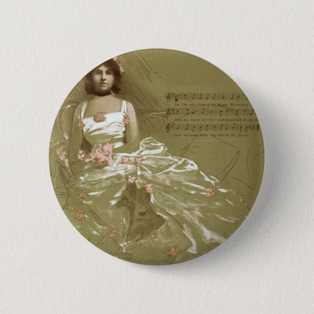 music victorian 6 cm round badge (Front)