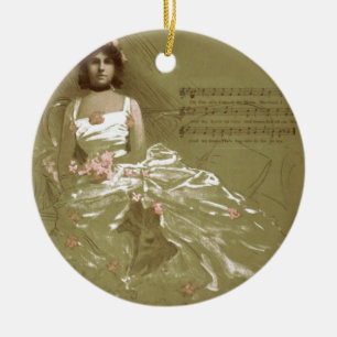 music victorian ceramic tree decoration