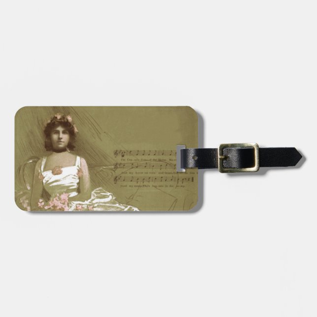 music victorian luggage tag (Front Horizontal)