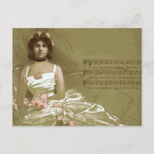 music victorian postcard