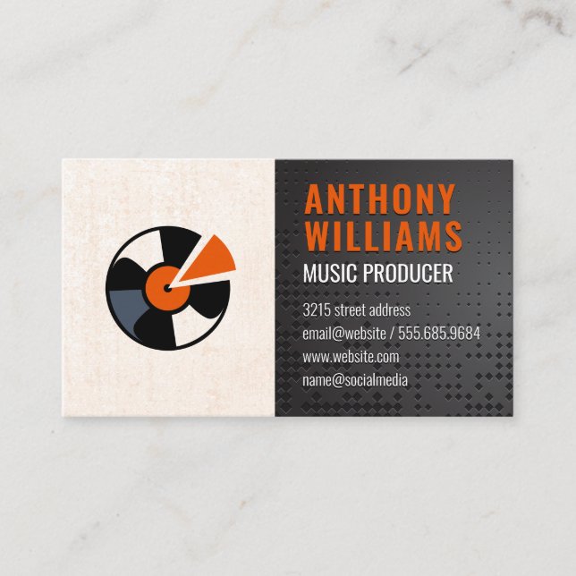 Music Vinyl Business Card (Front)