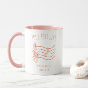 Music. Violin Key & Note A. Musician Gift Template Mug