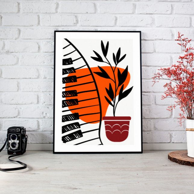 Music Wall Art Decor (The muted colors and minimalist design make this print the perfect addition to any modern, boho, or )