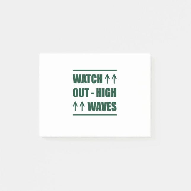 Music Watch Out High Waves Post-it Notes (Front)