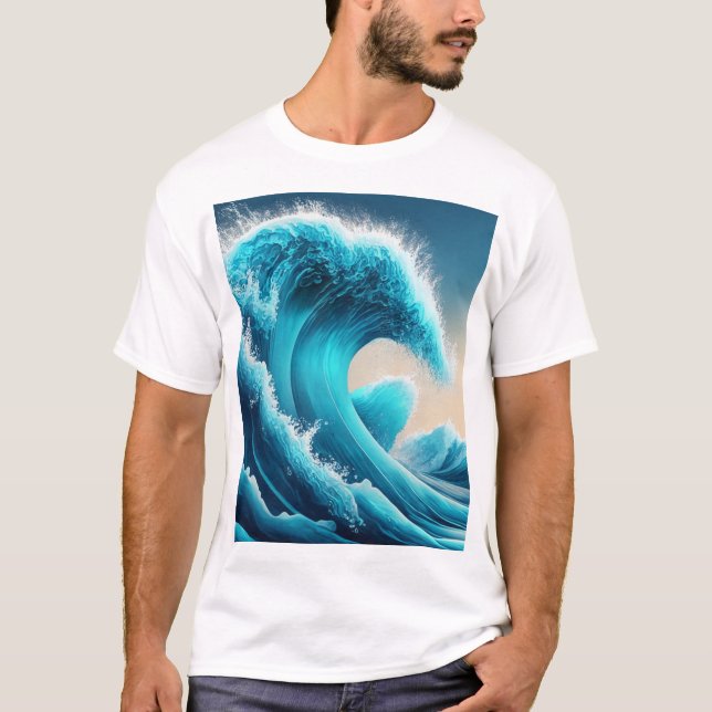 Music Wave Ocean Men's Graphic T-Shirt (Front)
