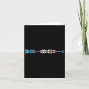 Music Waves Subtle Trans Pride Flag Transgender Ri Card