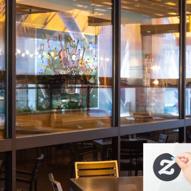 Music Window Cling (Restaurant Window)