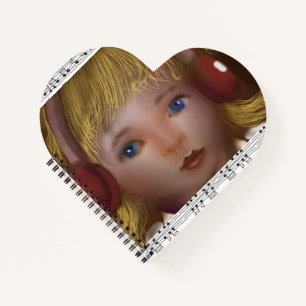 Music with earphones notebook